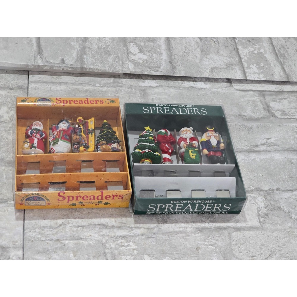 Boston Warehouse Spreaders Set‎ of 8, Christmas Holiday Snowman Theme Serving